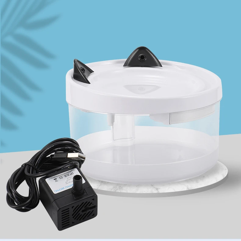 Oem/odm automatic pet fountain indoor cat drinking cat water fountain with led light