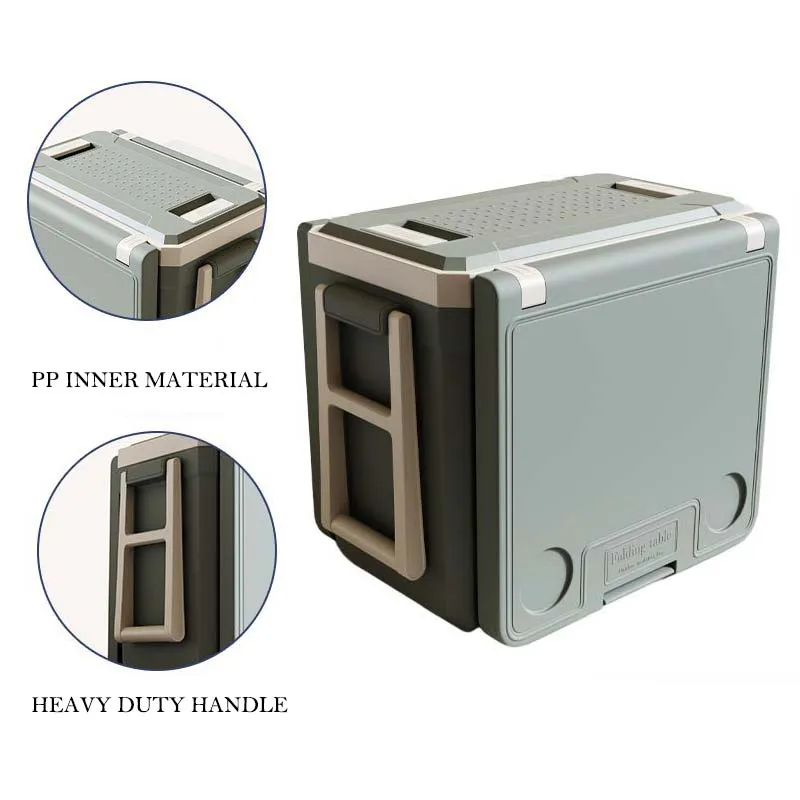 Foldable Food Ice Cooler Box Waterproof Cooler Camping Picnic Folding Insulated Cooler Box With Heavy Duty Handle