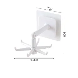Multifunctional Rotatable Self Adhesive Hooks ,Strong Sticky Kitchenware storage Hooks