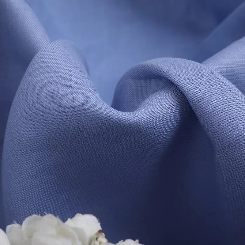 Hot selling 100% flax linen fabric solid color nature fabric breathable cool customization linen fabrics for garment