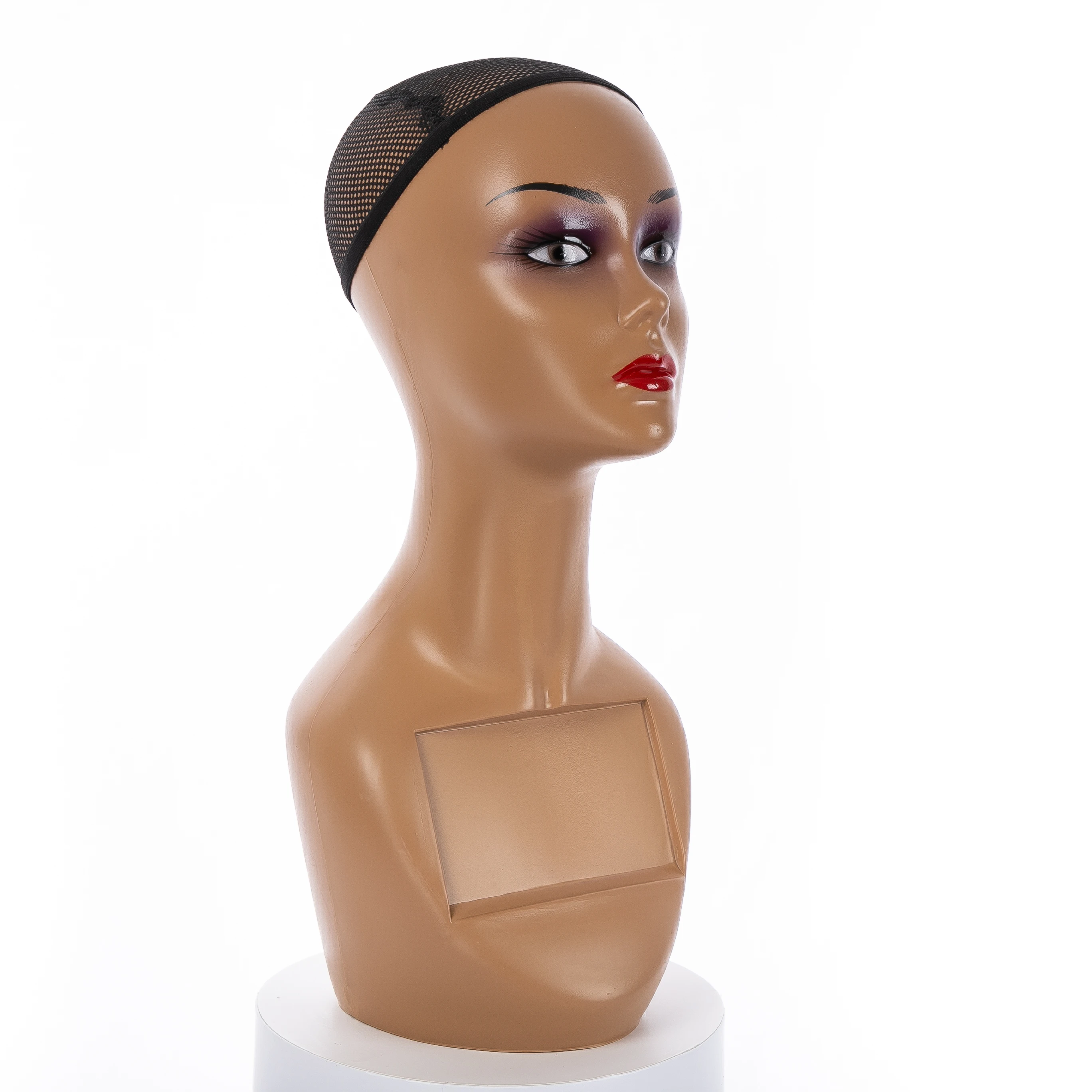 Realistic Mannequin Head With Shoulders PVC Mannequin Head With Shoulders for Wig Female Mannequin Head and Bust
