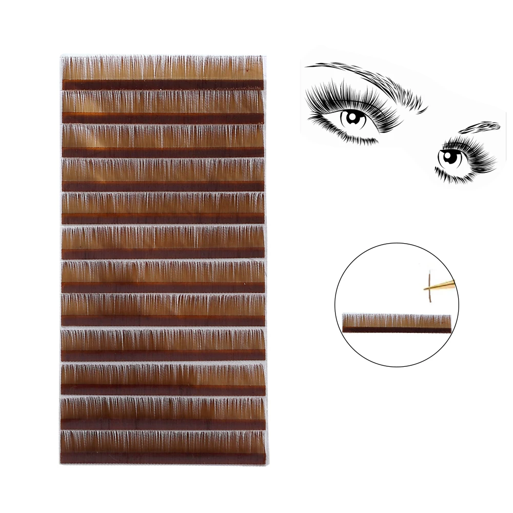 
pre fanned black matte eyelash extensions premade 25mm volume fans individual eyelashes extension ellipse premium 