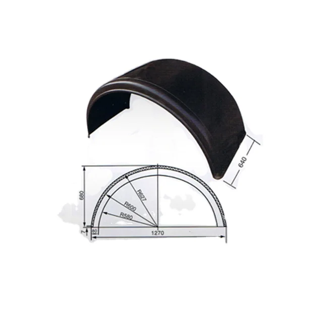 HV-MD02 Mudguard/Fender/Mudapron for trucks and trailers 1270*640*680mm