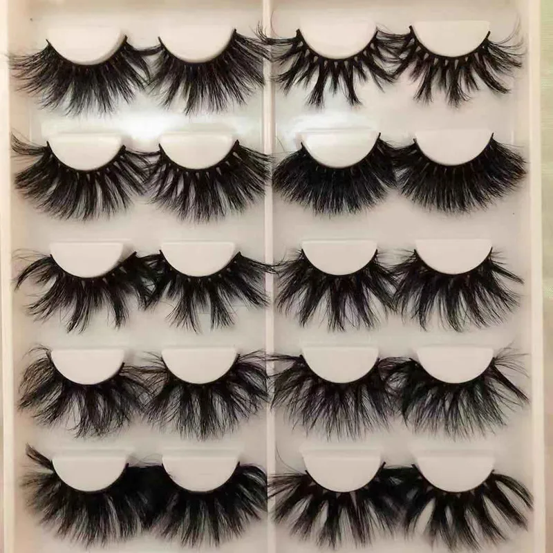 
2020 new arrivals Full Strip Lashes long dramatic 3d Mink Eyelashes Private Label 25mm eyelashes 