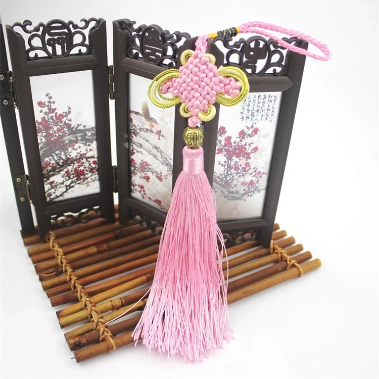 Аксессуары для подвесок ручной вязки цветочный узел нейлоновая кисточка бахрома