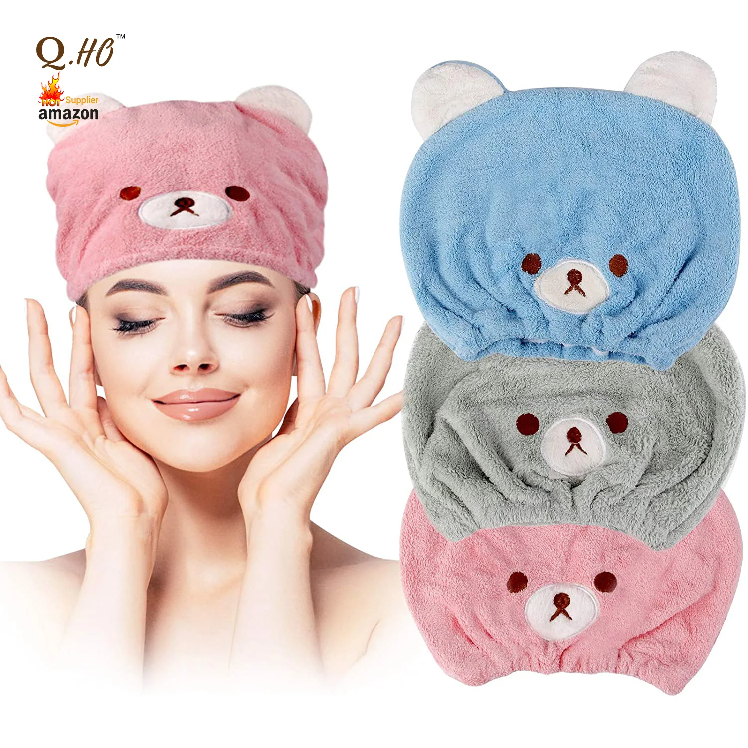 Dry Hair Microfiber Quick Magic Drying Wrap Turban Bath Shower Head Towel