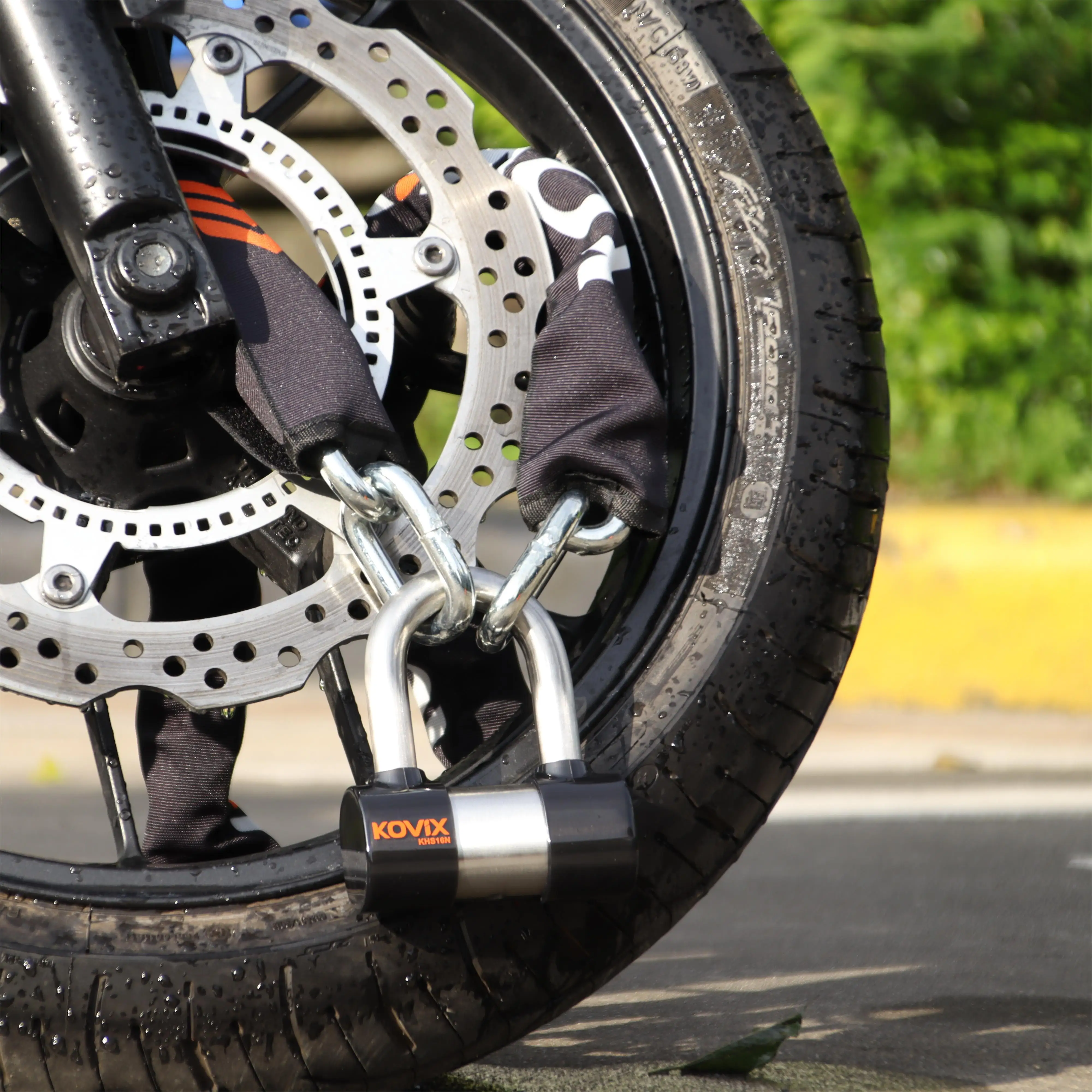 Reinforced Hardened Steel Round Chain Chain And Lock Bike Scooter Motorcycle Anti-Theft Chain Lock