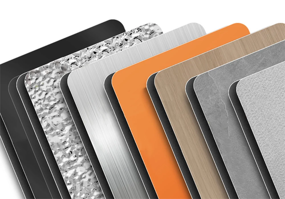 OEM Metal Texture Composite Fiber Plate Carbon Crystal / Bamboo Charcoal Wood Veneer Wall / Ceiling Panel Board Sheet