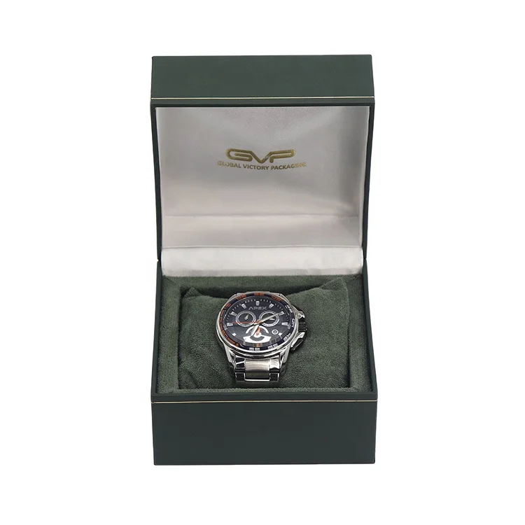 Custom Logo Watch Box for Men Luxury Storage Leatherette Watch Gift Packaging Box