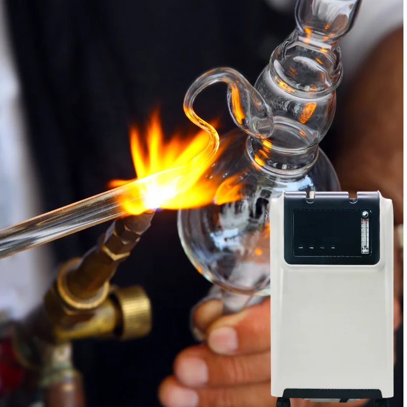 HINOR Glass blowing industrial oxygen concentrator 10 lpm blower oxygen equipment lamp working glass blowing glass art work