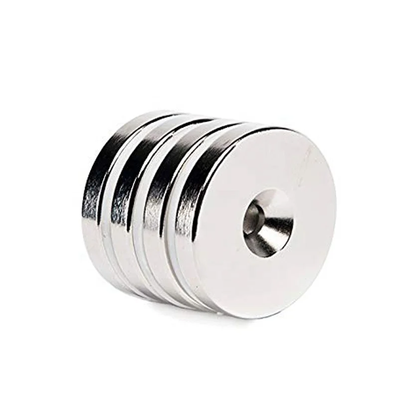 D10x3-M3 Small Rare Earth Neodymium Disc Countersunk Hole Magnets for Fridge Office Tool Room