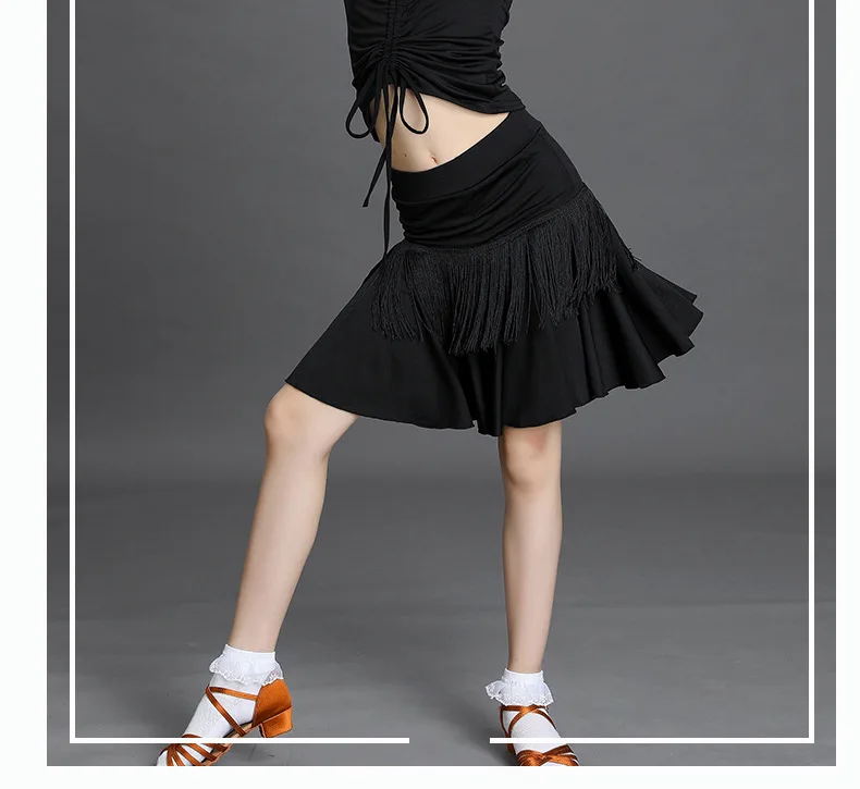 New Latin Dancewear with Fringe girls Professional Latin Dance Practice and Performance Wear