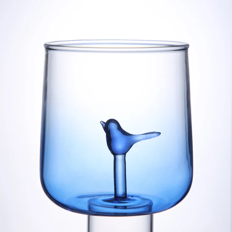 Three-dimensional Bird Shape Glassware Ocean Animal Manor Glass Water Mug Cup