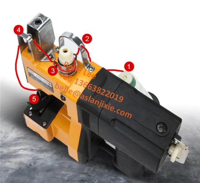 High Speed Bag Sealer Machine Carrot Woven Sack Bag Closer Machine Hand Hold Bag Sewing Machine with Battery