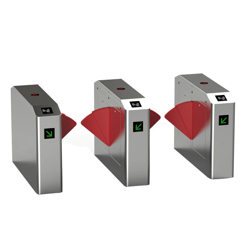 Best seller pedestrian flap barrier turnstile door with rfid reader