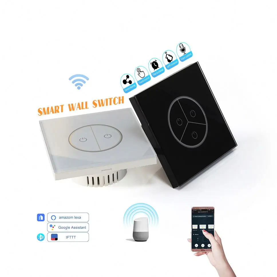 Умный выключатель Alexa Amazon стандарта ЕС для дома сенсорный модуль переключателя сенсорная панель