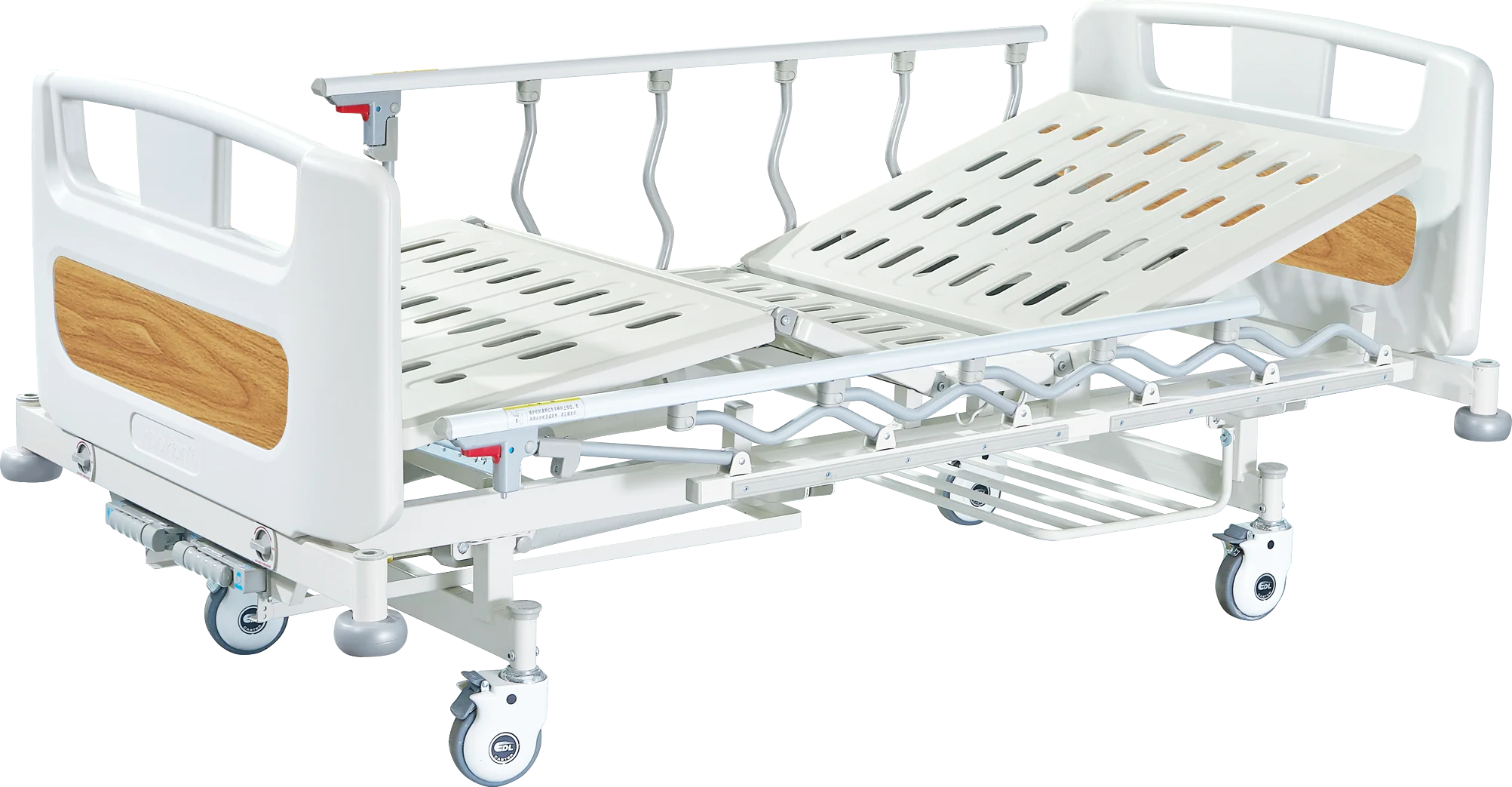 HH/BC-F-3-G-017 экономичная ручная медицинская кровать из нержавеющей стали с 2 шатунками металлический материал для больничного пациента гарантия 1 год