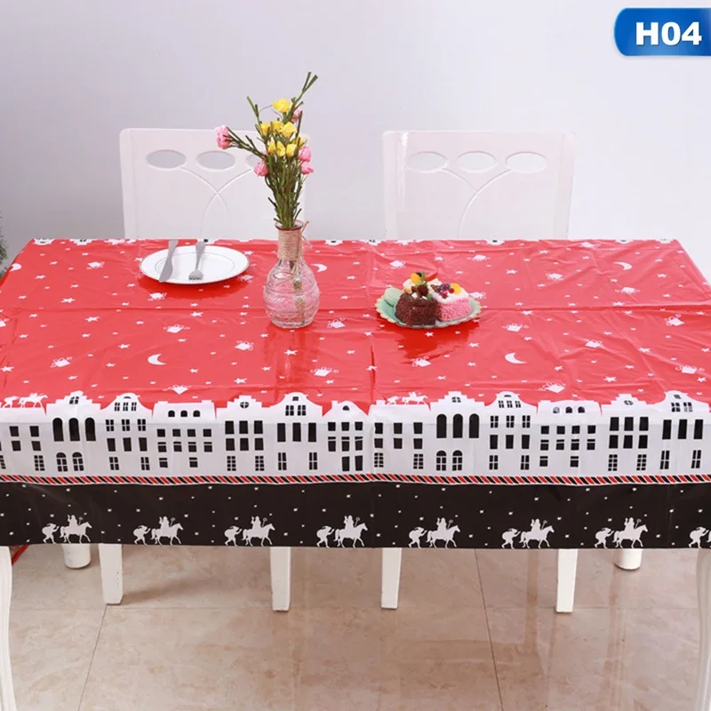 2020 New Arrival Merry Christmas Plastic Table Cover Party Disposable Tablecloth Party Supplies Table Cloth