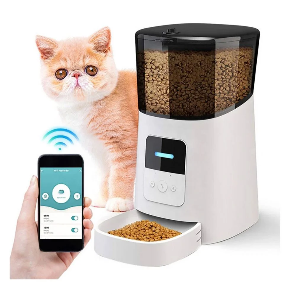 Plastic Europe Pet Feeder Automatic With Two Bowls, Wholesale Smart Wifi Automatic Pet Bowls Feeders