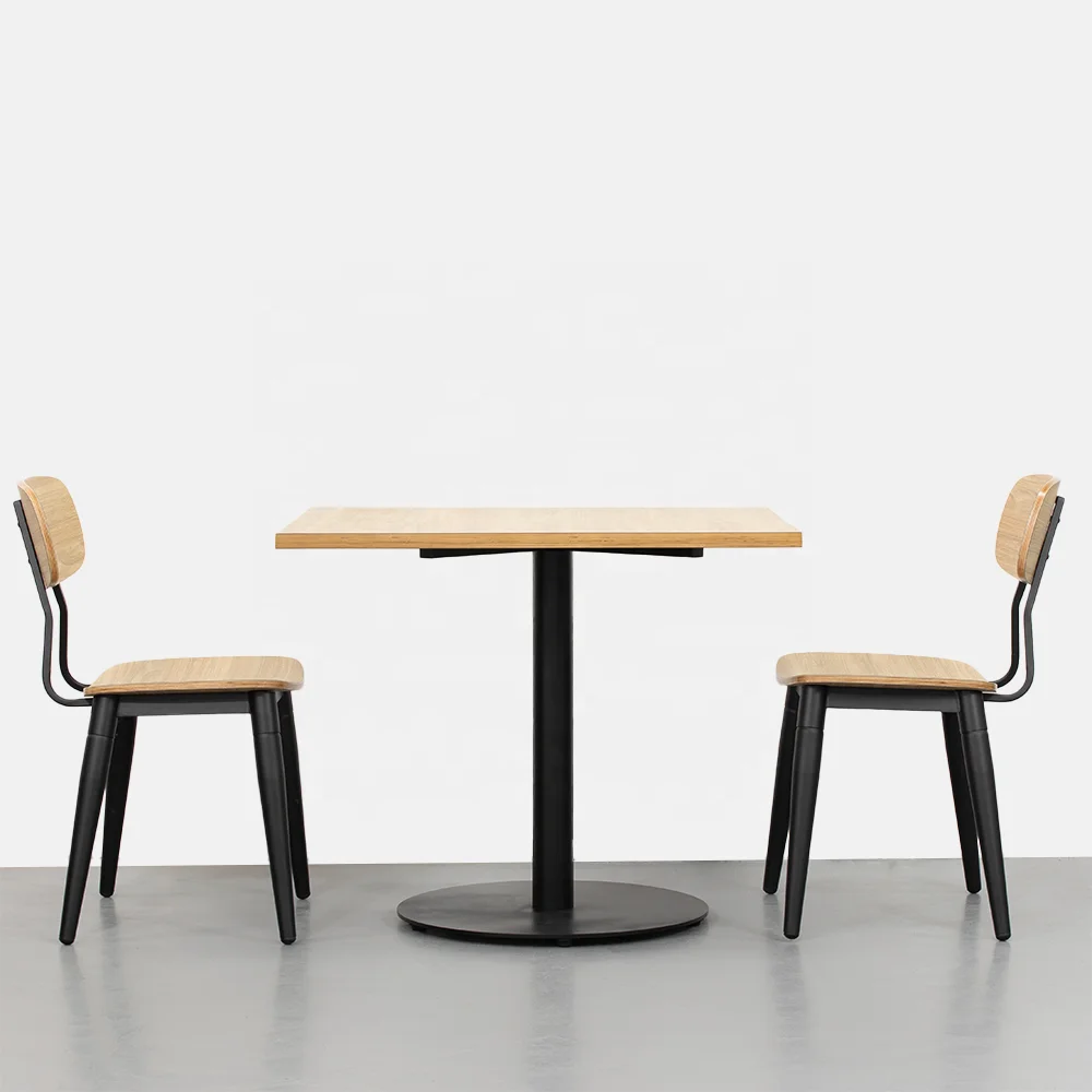 Wholesale of Restaurant Furniture Chair Set Table Set Black Metal Dining Table Chairs