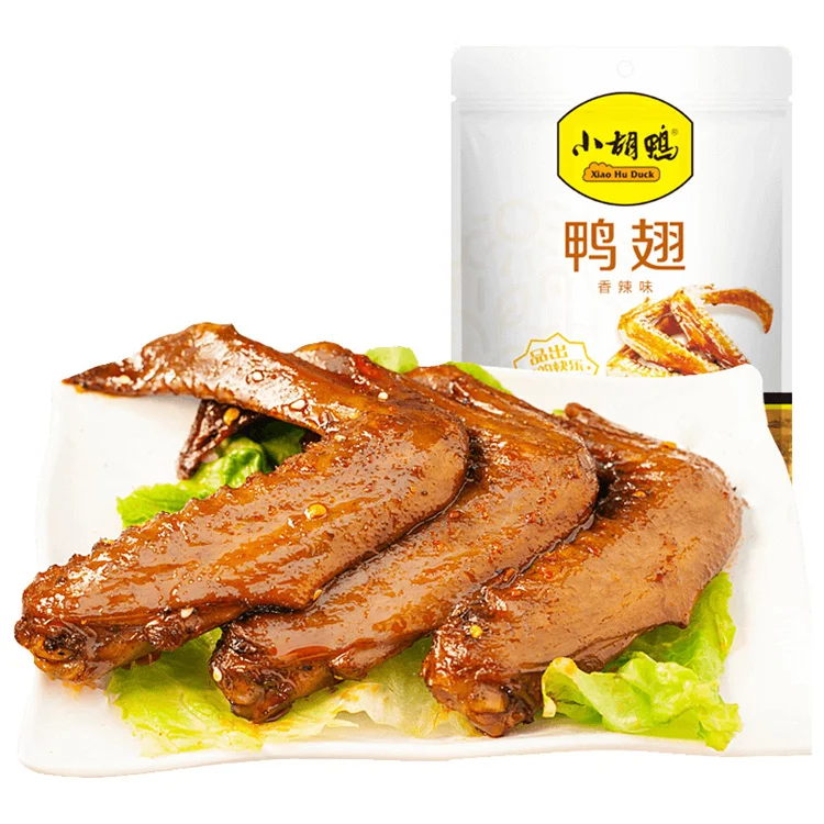 Xiao Hu-Duck, горячая распродажа, здоровые и безопасные острые крылья утки, маленькая закуска * 118 г/пакет