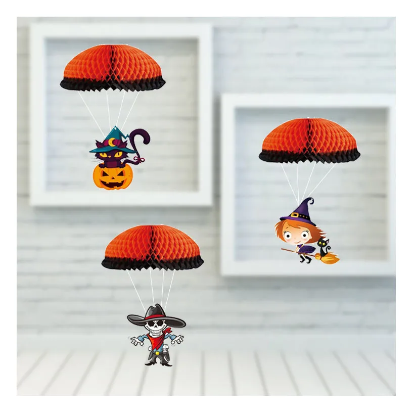 New Halloween pendant parachute paper pendant ballons party supplies decorations balloons set