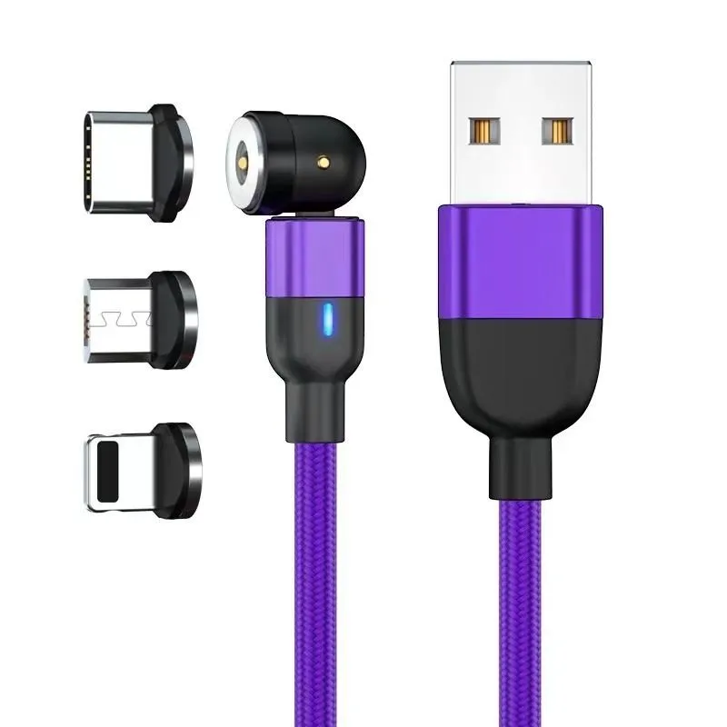 Free sample 3 in 1 Magnetic Cable Fast Charging Micro USB Type C Magnet Cord Mobile Phone Charger For iPhone 12