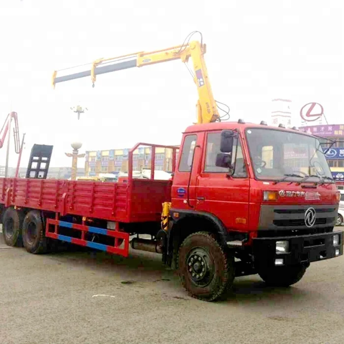 More Than 10 Years Production Experience Cargo Truck 10tons Straight Mounted Crane Truck