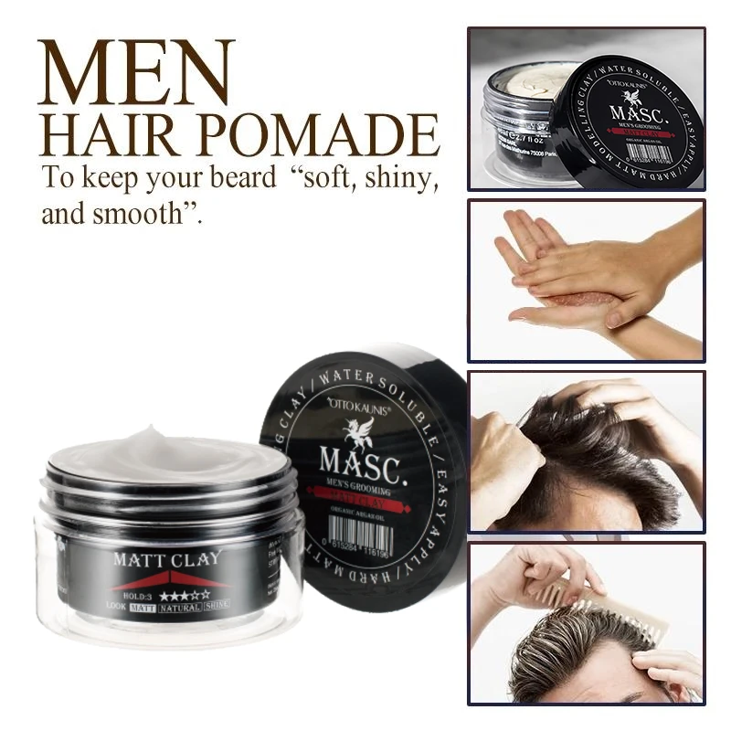 Water based mens hair clay private label oem matte hair styling clay strong hold matte clay