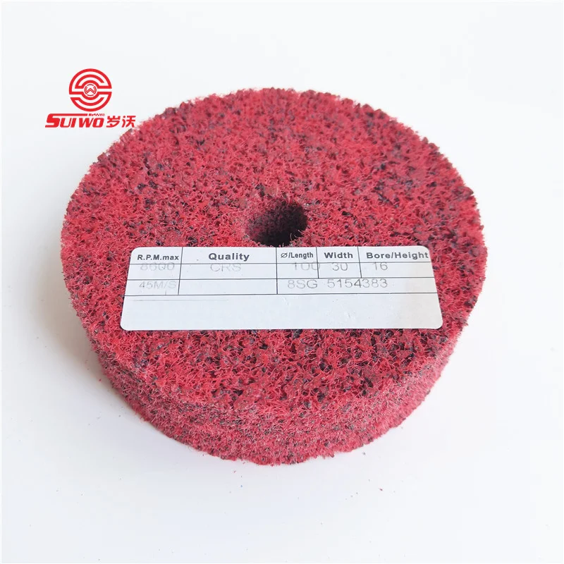 Exu Unitized Wheel Non Woven Abrasive Wheel EXU 2S-9S Fin 50/75/100/125mm withroloc disc