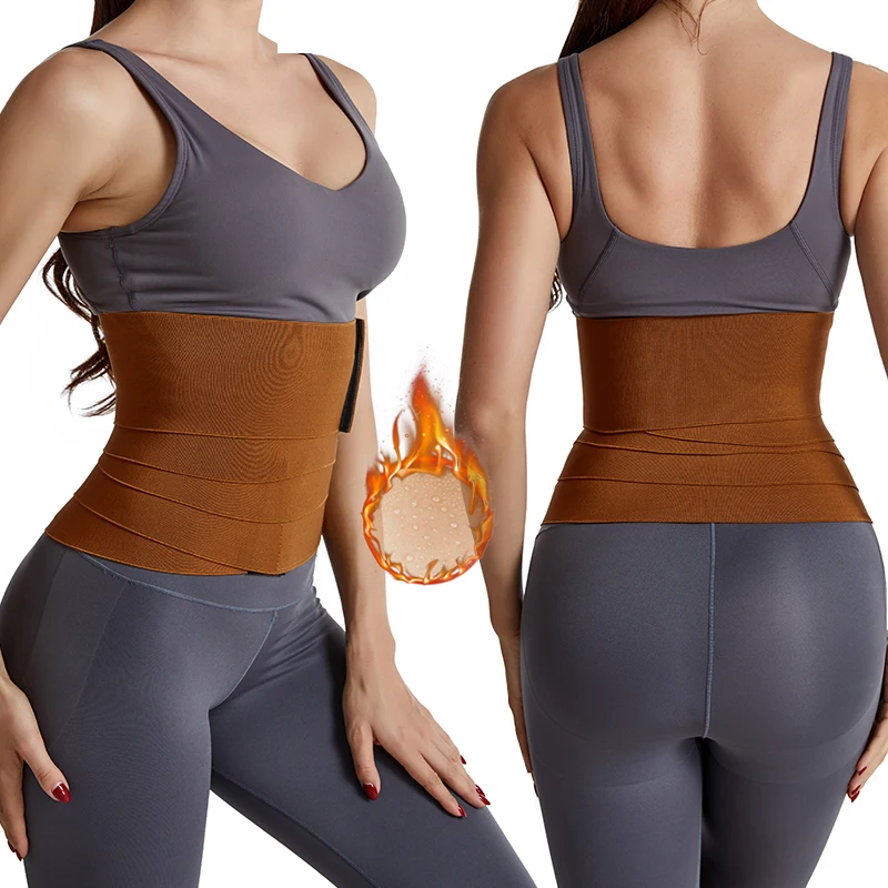 2021 new arrival designer custom logo waist trainer trimmer adjustable belt slimming Stomach Belly tummy wrap shaper for women