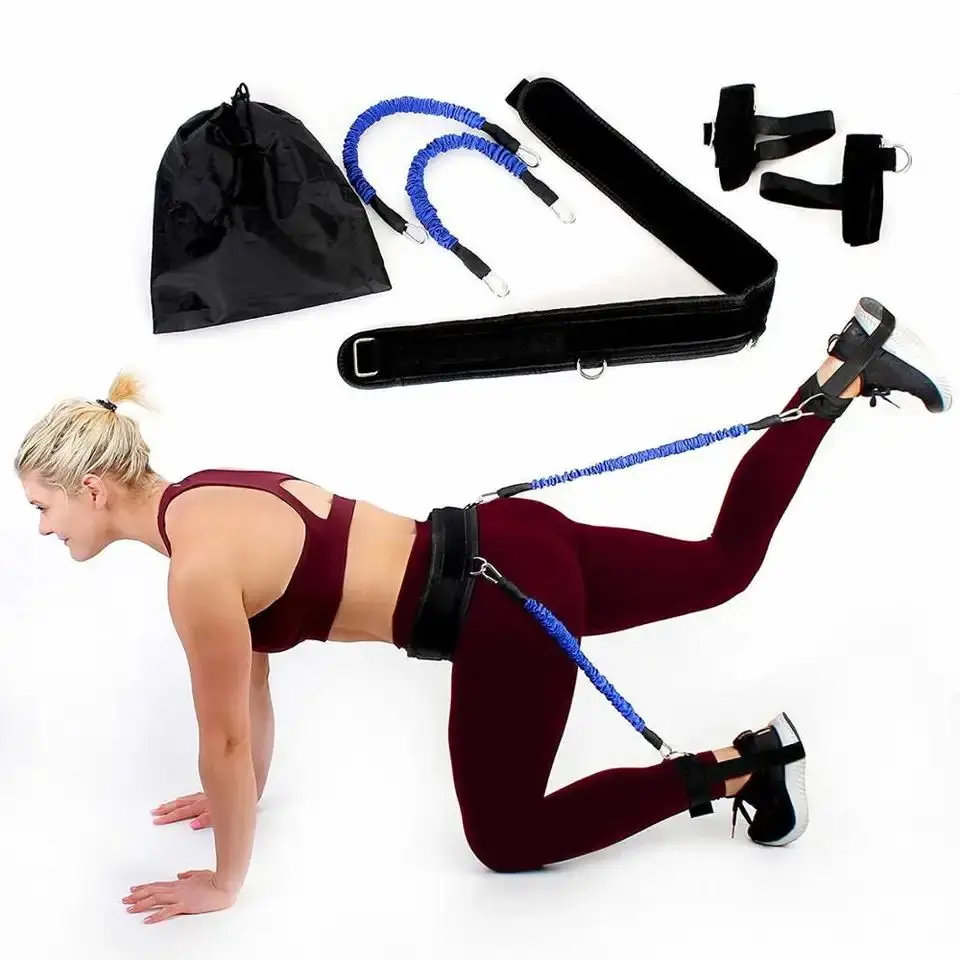 JIA Fitness Agility Training Elastic Belt Bounce Trainer Pull Rope Strength Bounce Vertical Jump Trainer Leg Resistance Bands