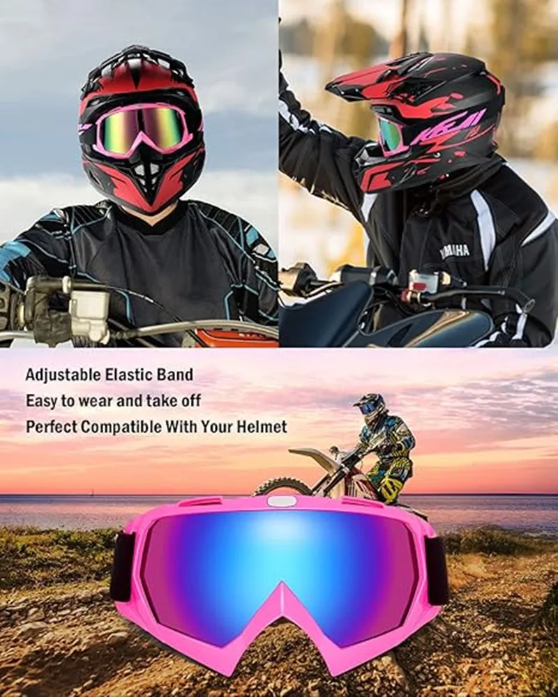 60 Colors Motorcycle Helmet Goggles ATV Motocross Riding Cycling Sunglasses Windproof Anti Sand Off-road Universal Glasses