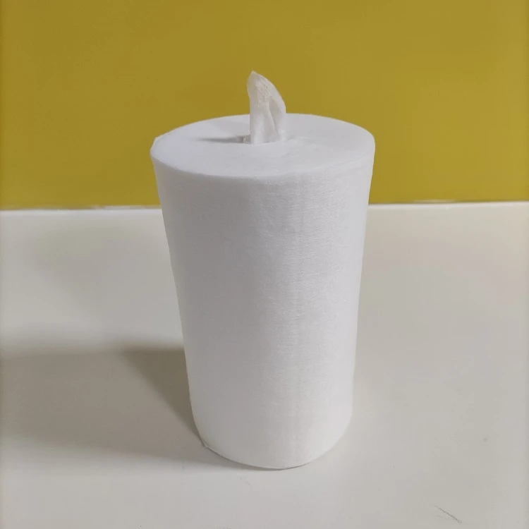 canister cellulose cleaning wipes High quality Nonwoven spunlace disposable barrel dry towel rolls
