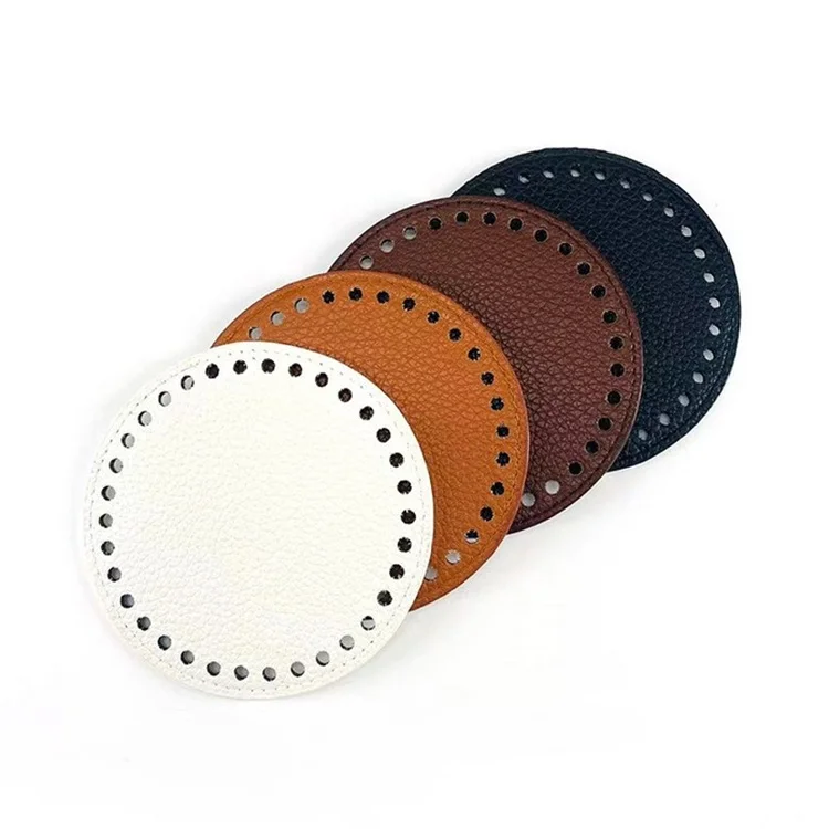 Wholesale 12CM PU Leather Round Knitting Crochet Bag Bottom Base for DIY Handbag Shoulder Bags
