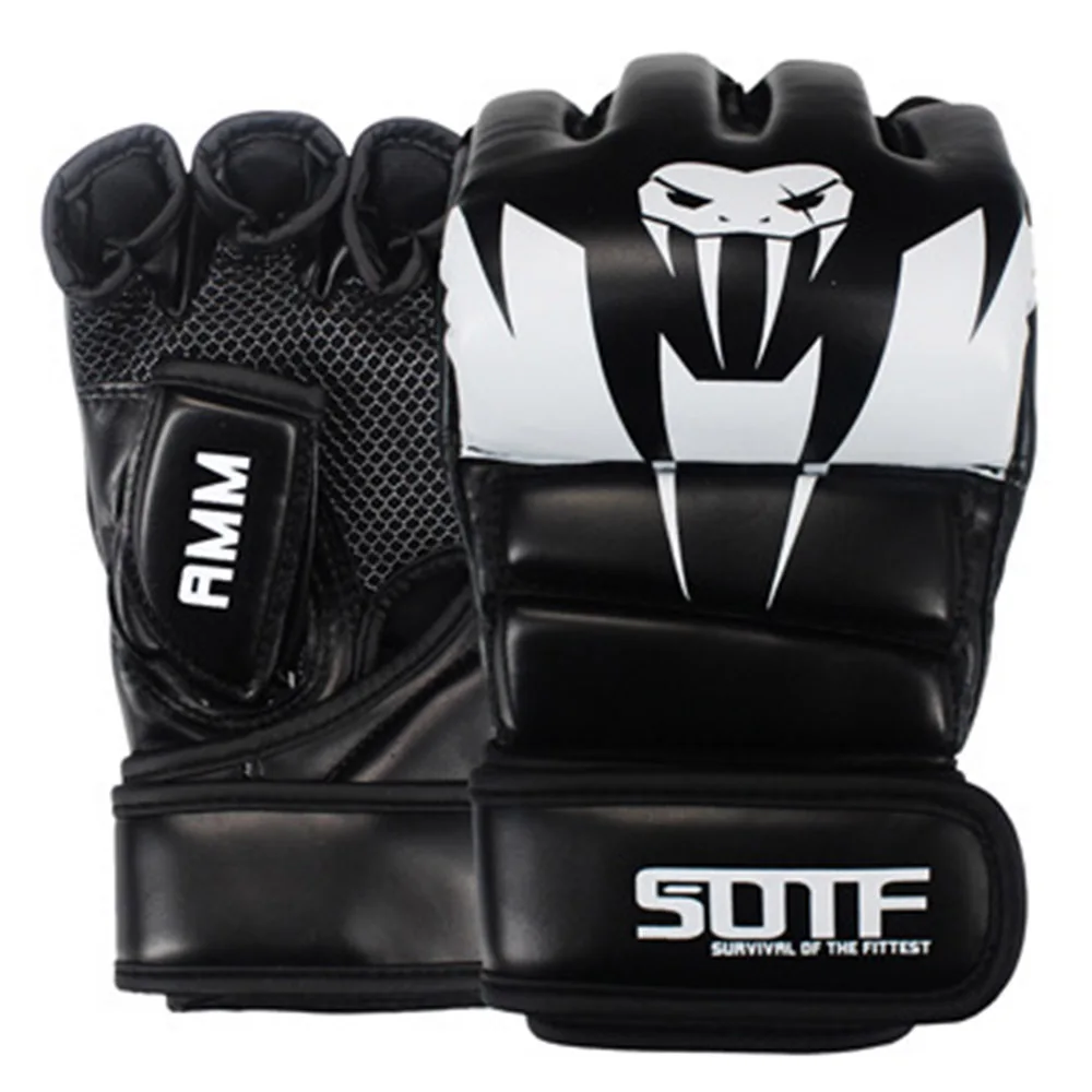 FDBRO Adult Mma Fighting Training Boxing Gloves Multicolor Sanda Boxing Half Finger Gloves Protective Equipment Sanda Fitness