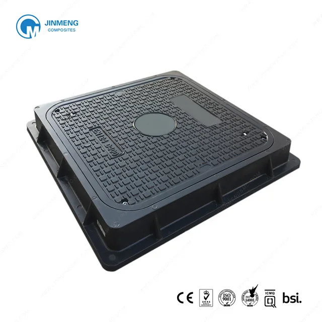 Square  Waterproof  Composite Manhole Cover EN124 D400 CO600x600mm