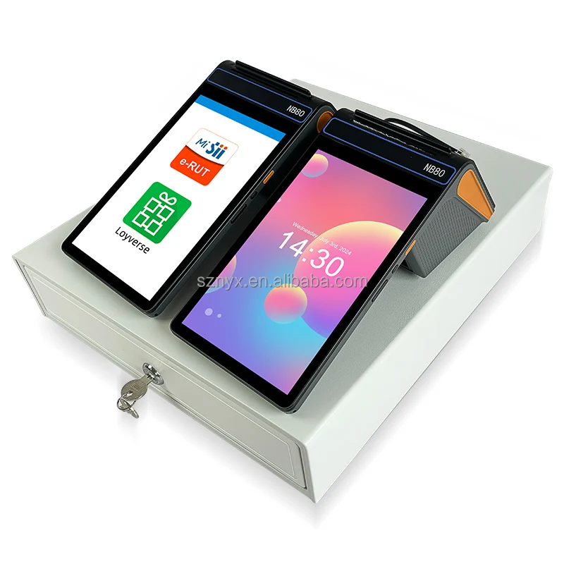 Noryox Nb55 Plus NB80 NB80R Portable 8 Inch 4g Wifi Handheld Pos Android 12/13 3+16GB Mobile Supermarket Payment Terminal