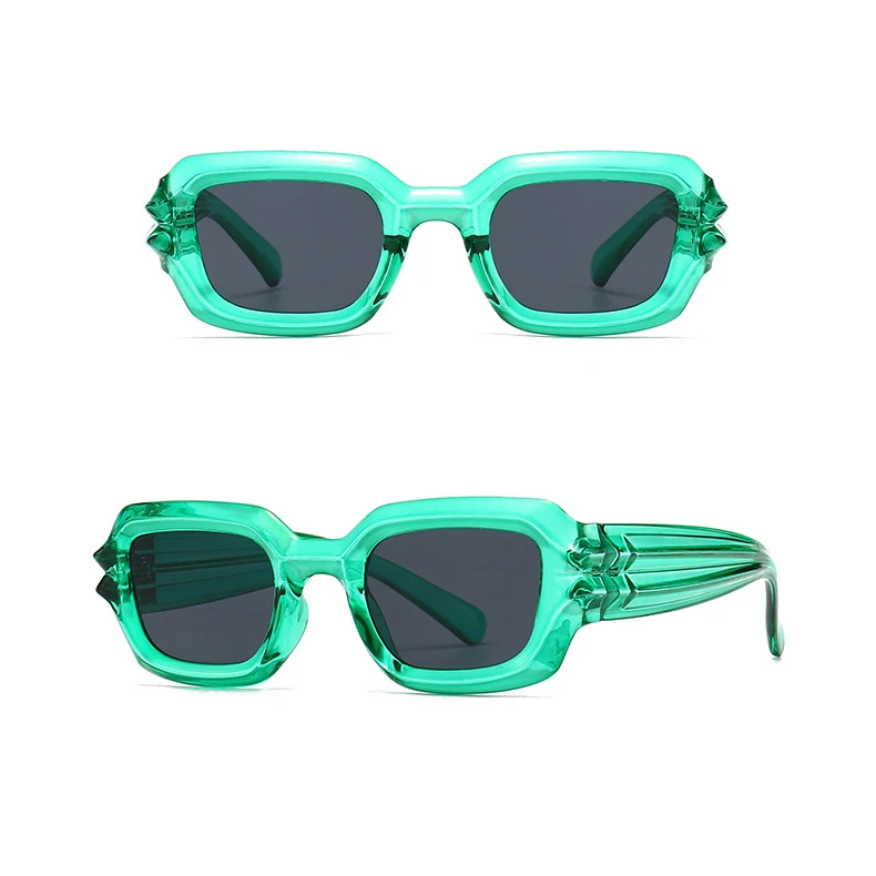 DL Glasses Trend Street Square Sunglasses 2022 Hip Hop Funny Colorful Fashion Yellow Shades Bump Cyberpunk Sunglasses