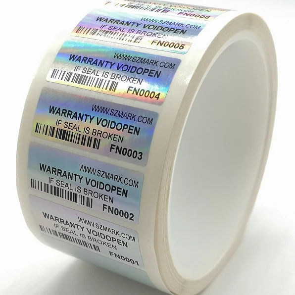 Hologram Warranty Void Sticker  Tamper Proof Label Anti-counterfeiting Paper Waterproof Oil Resistant High Temperature Label