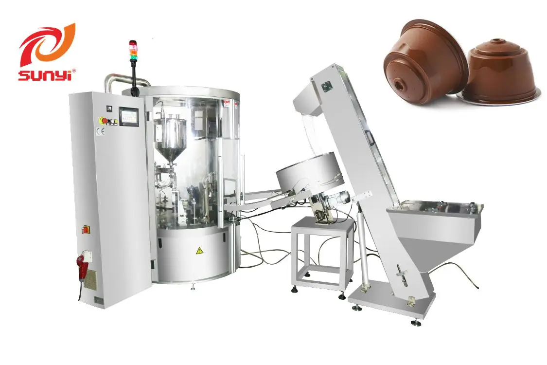 2022 Sunyi Factory Hot Selling New Design Low Price  Capsules rotary Filling Sealing Machine Powder liquid milk honey yogurt