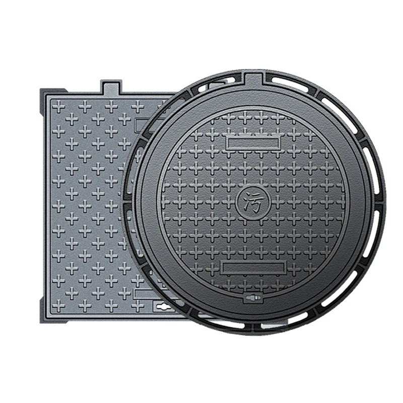 Factory Supply Round Square ductile iron d400 manhole cover Manhole Cover Ductile Cast Iron Water Channel Grating With Frames