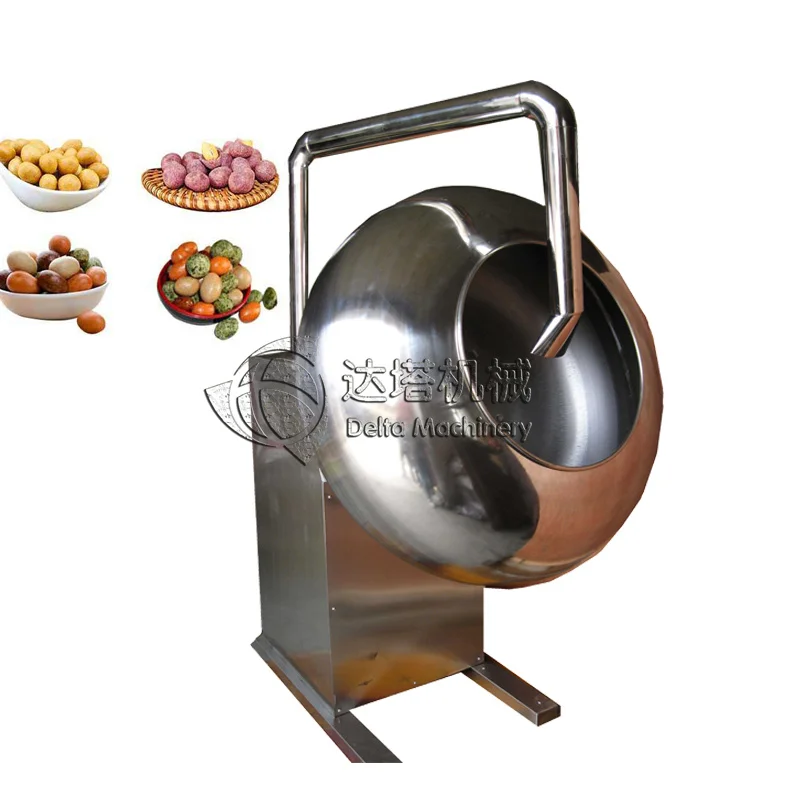 Bread Crumbs Coating Machine Candy Chocolate Coating Machine Coated Nut Making Machine