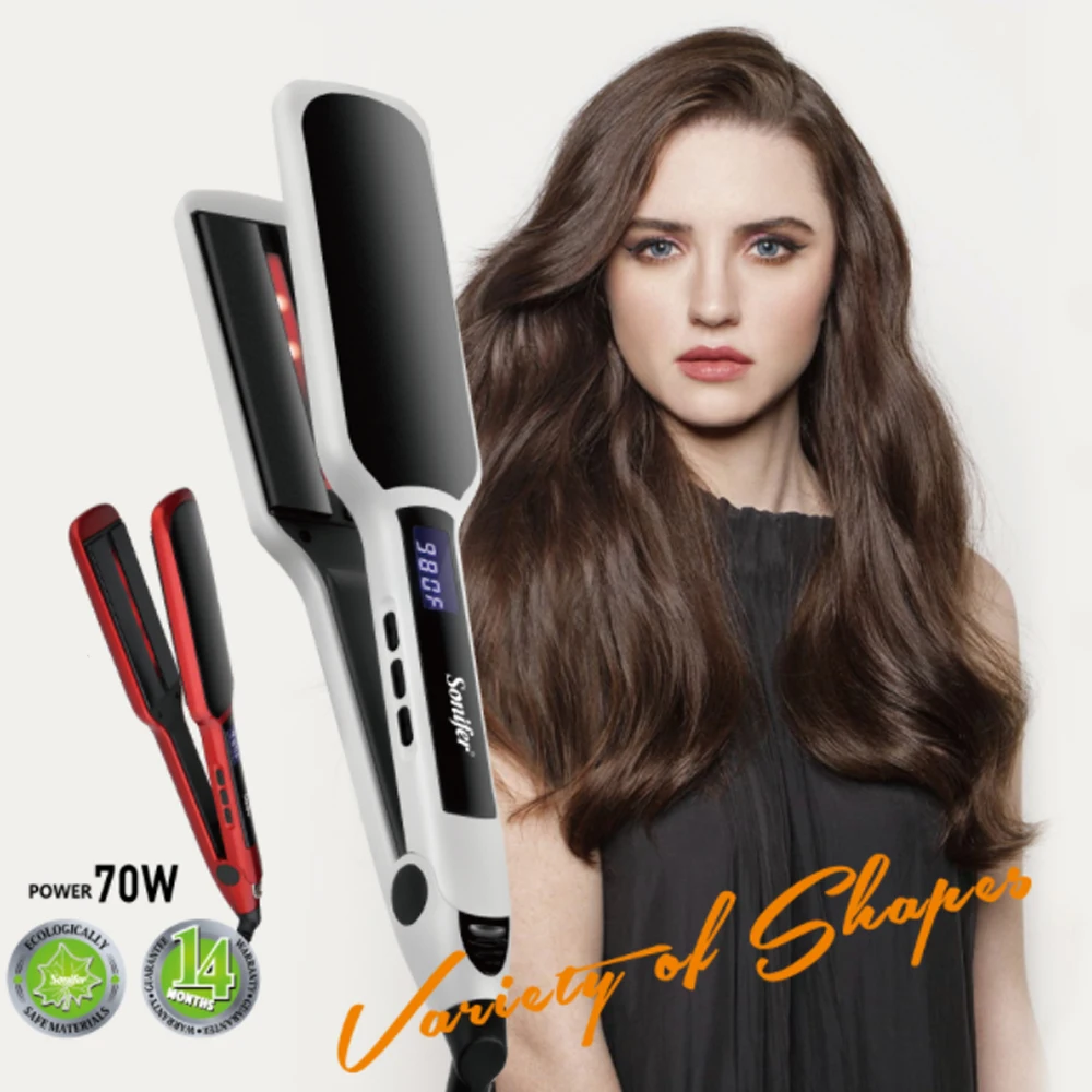 Sonifer SF-9614 Superior Quality Professional 70W Ceramic Coating Heating Plate Flat Iron Salon Electric Hair Straightener