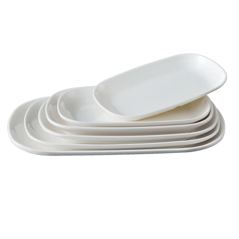 Factory unbreakable restaurant tableware 10 inch oval dinner dish melamine plate