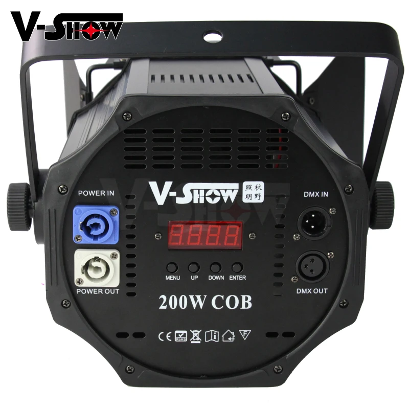 V-show 200W COB Led Studio Stage Light Warm White DMX 512 For Camera Photo Video Equipment