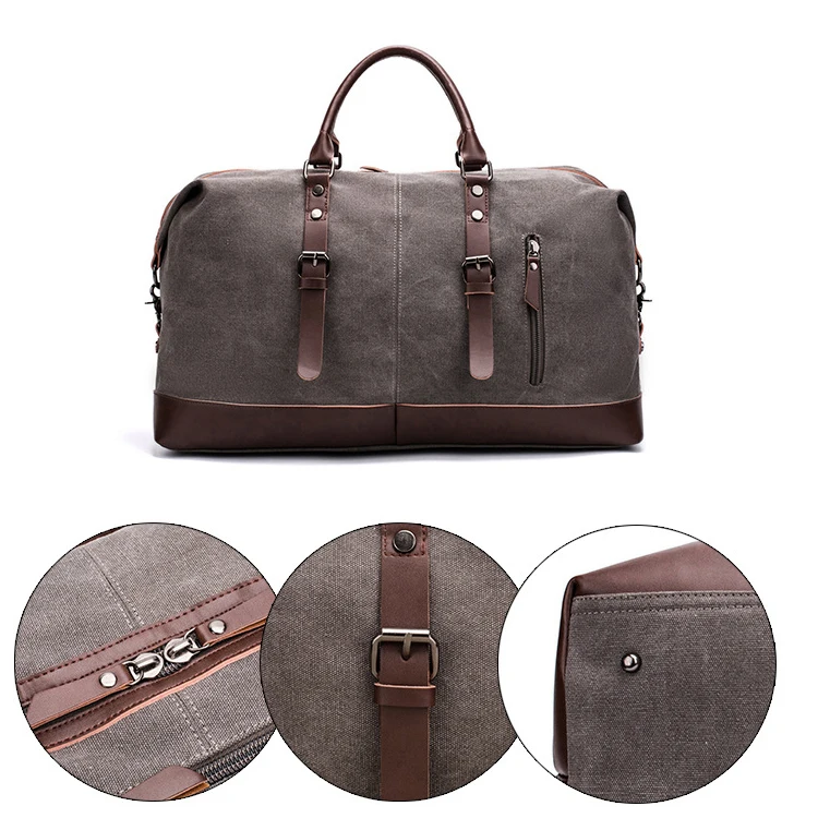 Big Capacity travel canvas duffle spend the night bags luggage travel canvas duffle suitcase
