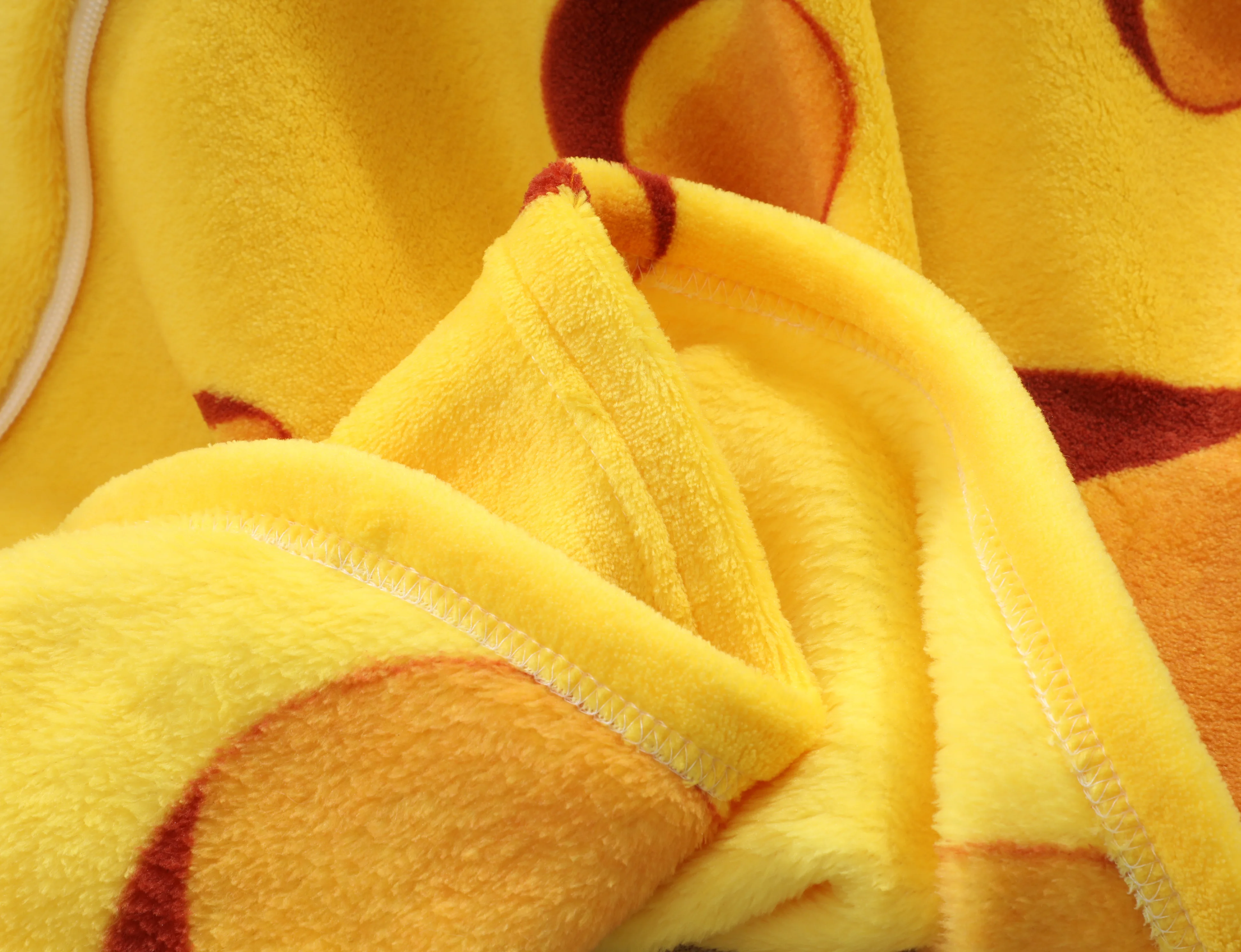 Foldable Cartoon Animal Yellow  Mouse Design Plush Travel Pillow Blanket For Baby