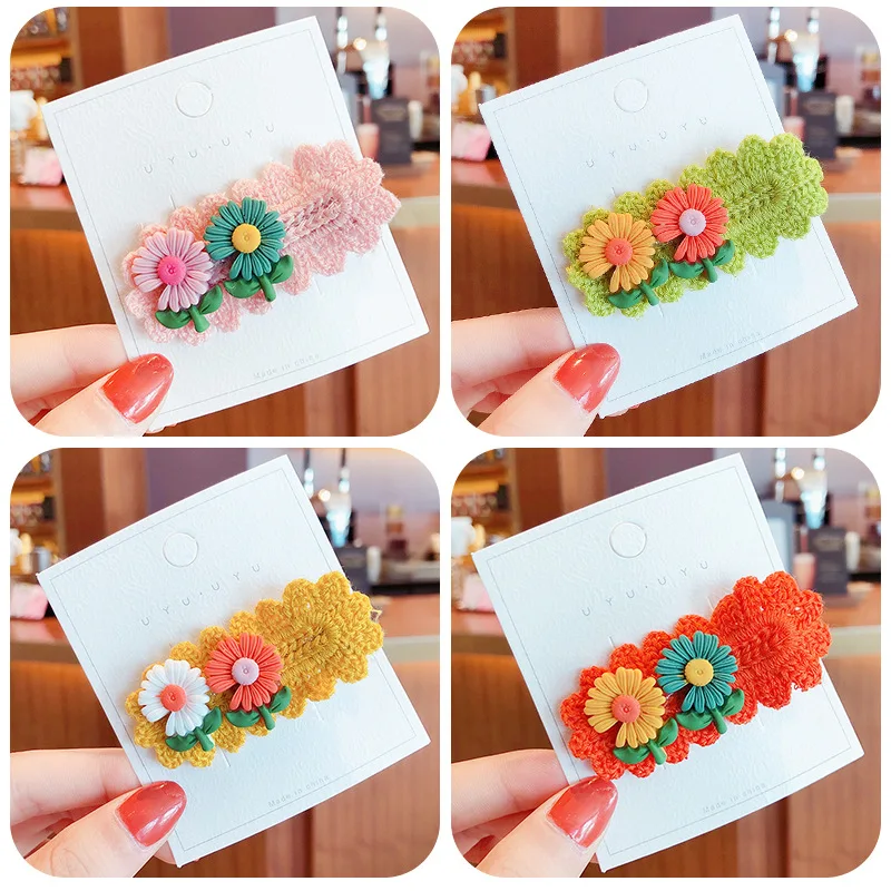 
Sandro cute hair clips daisy flower hairpin kids hair clips for baby girls 