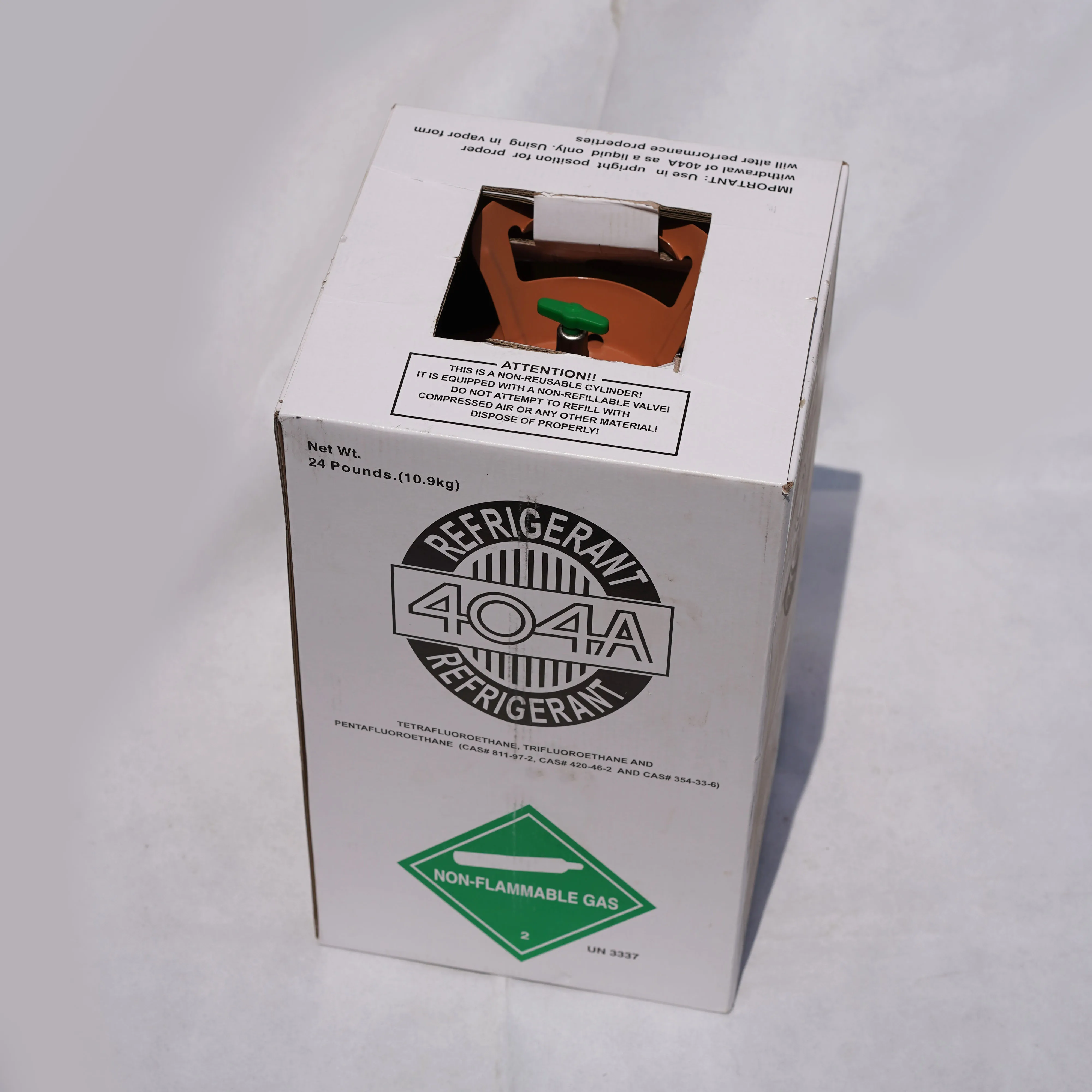 Factory provide refrigerant gas R404a with disposable cylinder r404a